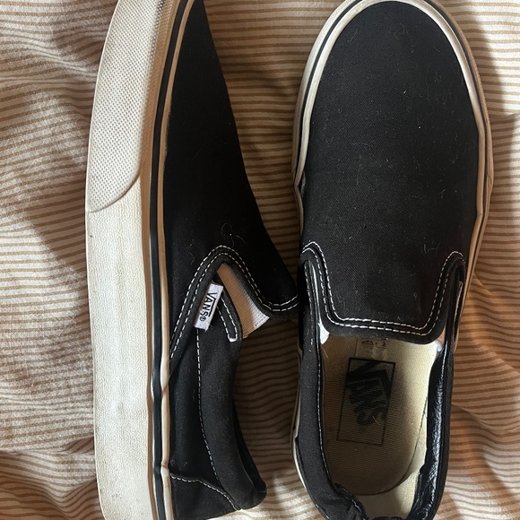 Black Slip On Vans - Women’s 9 - Picture 1 of 4